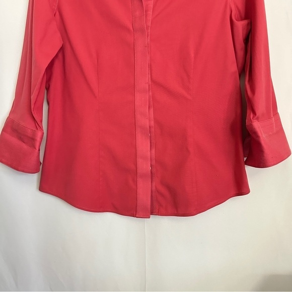 Talbots Women's Office Wear Button Down Shirt in Dusty Rose Pink sz 8P - Picture 3 of 9